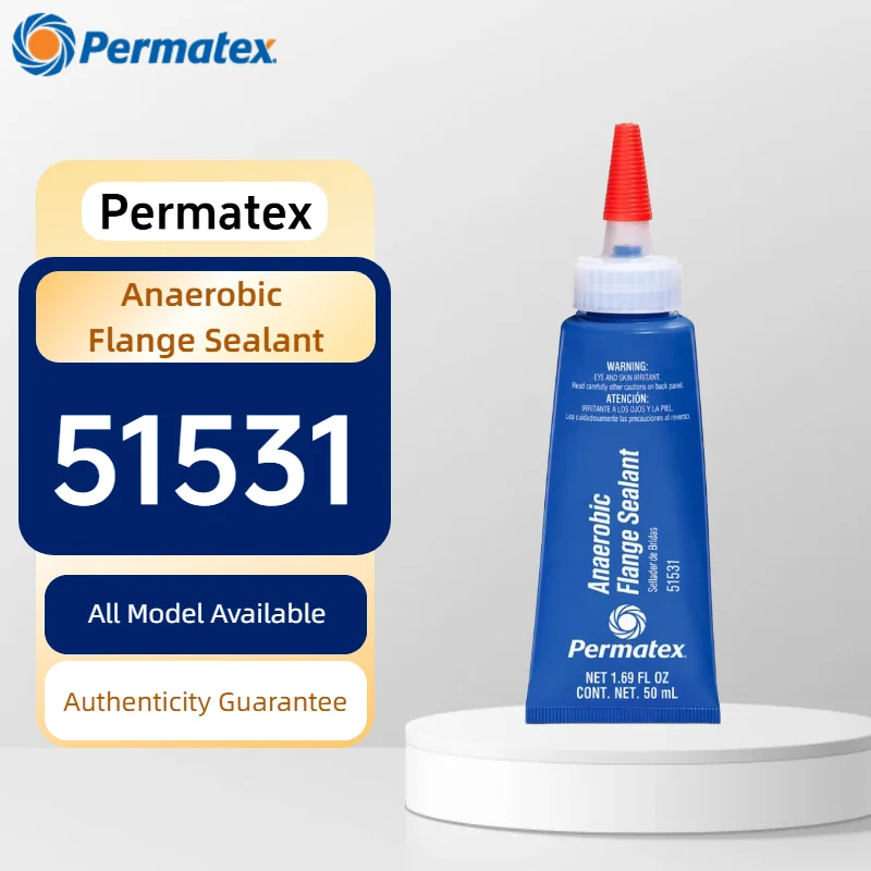 Фото Permatex 51531 Анаэробный герметик для фланцев 50 мл, маслостойкий жидкий прокладочный материал для металлических фланцев двигателя и трансмиссии №1