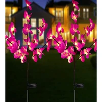 phalaenopsis orchid outdoor solar lighting for garden and vegetable field waterproof lawn light street decoration solar floor de