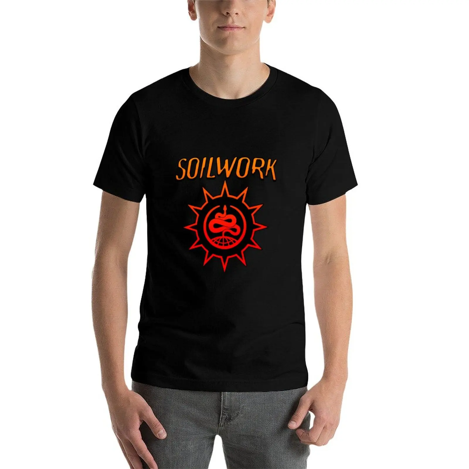 Винтажная футболка с логотипом Soilwork Merch персонализированная мужская топы одежда