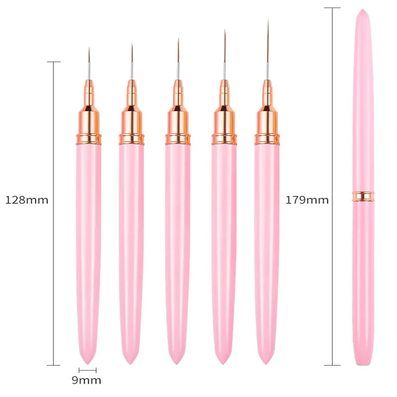 1PC Professional Nail Art Liners Strip Brushe Set 3D Tips Line Stripes DIY Drawing Pen UV Gel Brushes Painting Manicure Tool