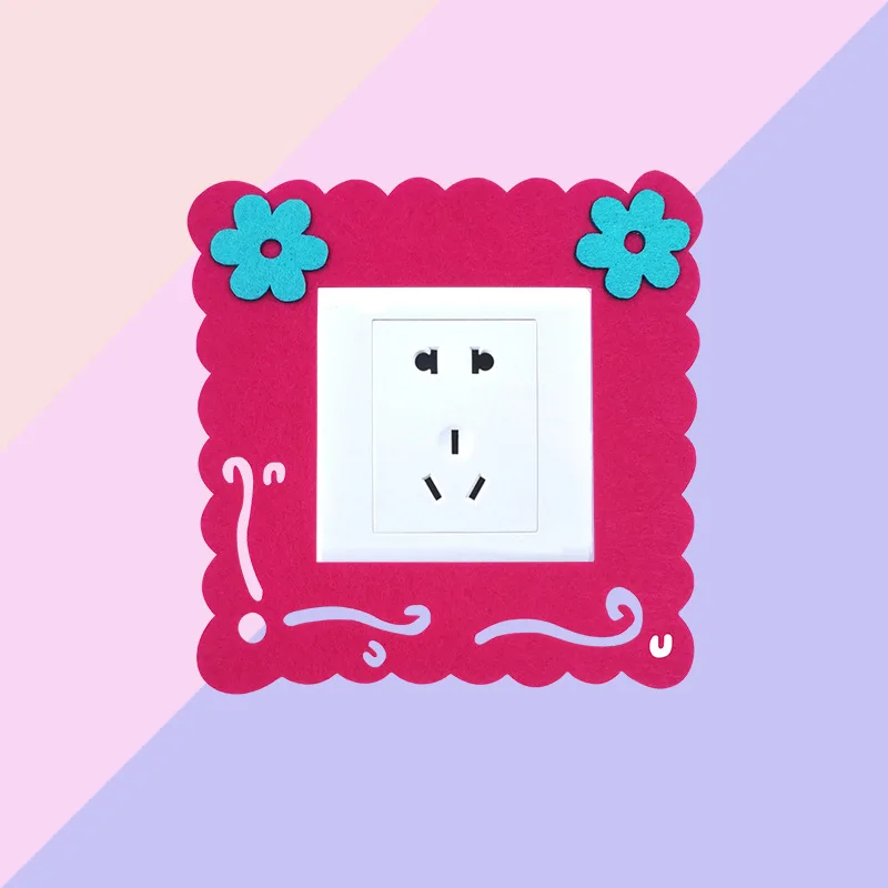 

Home Creative Socket Protection Wall Sticker Home Decoration Candy Color Cute Switch Decorative Stickers Switch Cover
