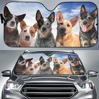australian cattle dog family car sunshade window sunshade car windshield sunshade for uv sun protection car sunshade