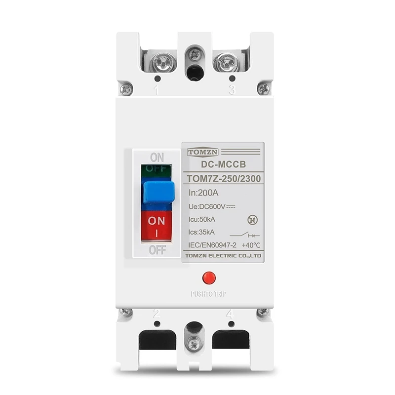 

TOMZN 2P DC 600V DC Solar Molded Case Circuit Breaker MCCB Overload Protection Switch Protector For Solar Photovoltaic PV