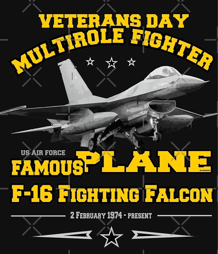 Фото Футболка F-16 Fighting Falcon Multirole Fighter Day Veterans, новая повседневная мужская футболка из 100% хлопка с короткими рукавами и круглым вырезом №1