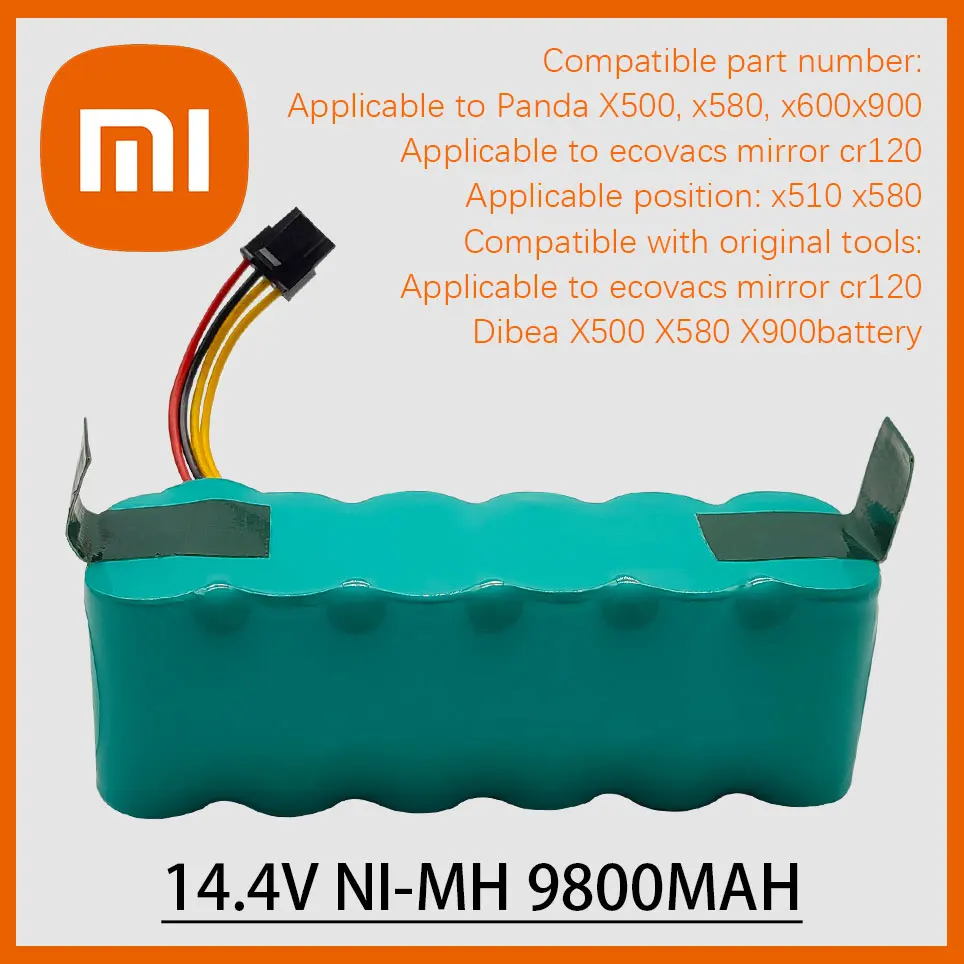 

14.4v 4500mah for Panda x500 Dibea x500 x580 x900 Haier T322 T321 T320 Vacuum cleaner CR120 CR121 CR540 battery