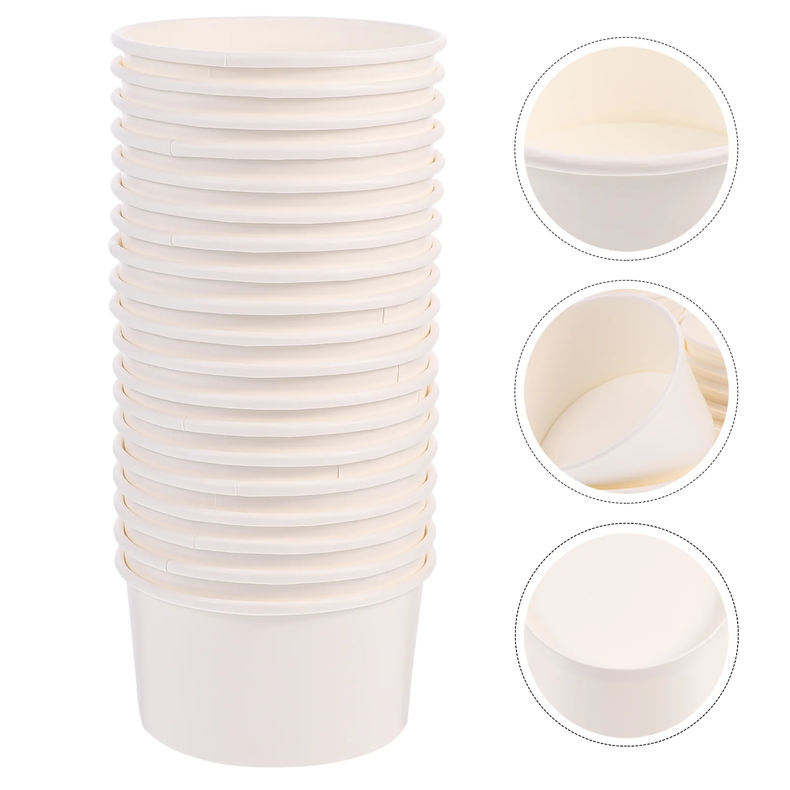 

100Pcs Paper Cups, 3 Oz Paper Dessert Bowls Yogurt Bowls Party Supplies for Hot and Cold, Soup,, Yogurt- White