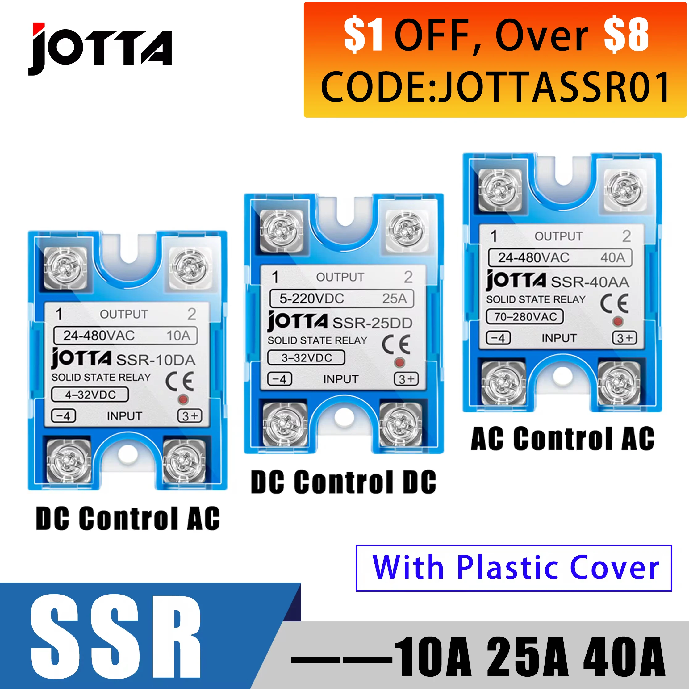 

Миниатюрный твердотельный релейный модуль JOTTA SSR 10DA 25DA 40DA 10AA 25AA 40AA