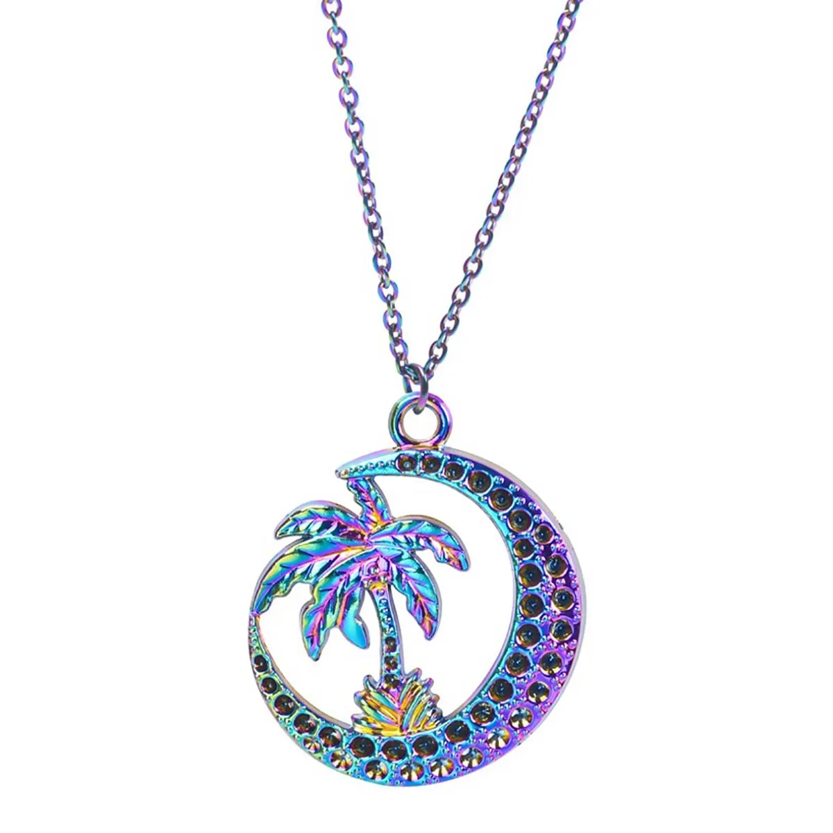 

1Pcs Metal Alloy Coconut Tree/Tooth/Sheep/Swallow Pendant Necklace&Pendant Electroplate 7 Colorful DIY Necklace Components