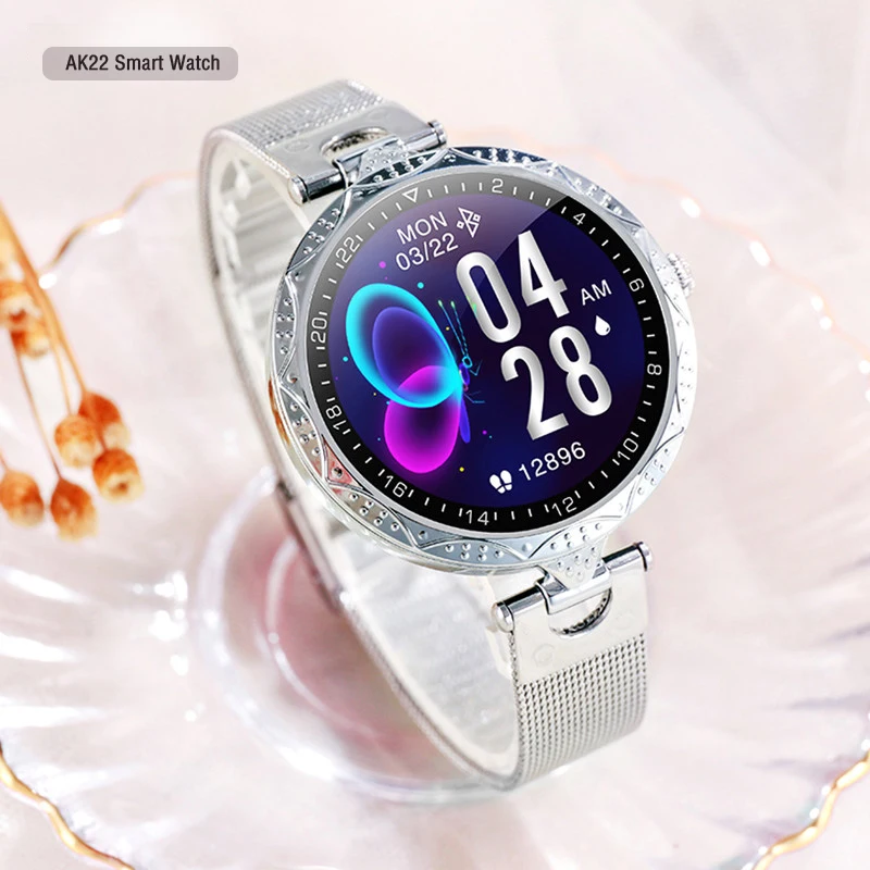 

VBDK AK22 Smart Watch 1.09 inch HD Full Touch IP68 waterproof Fitness Tracker Clock Smart Watches Android Watch For Women 2020