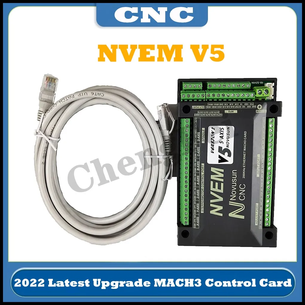 NVEM 2023 Latest CNC motion controller NVEM V5 upgrade 3axis 4axis 5axis 6axis mach3 control card Ethernet interface