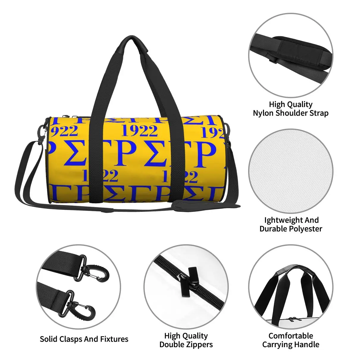 Фото Sigma Gamma Rho 1922 Большая спортивная сумка Duffle Многофункциональные дорожные сумки Duffle Сумки Сумка для фитнеса №4
