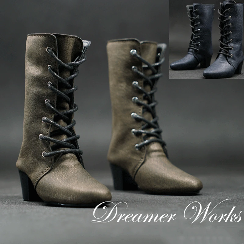 

SD/BJD Shoes 1/3 Retro Style Lace-up High Heels Female Shoes Boot Model