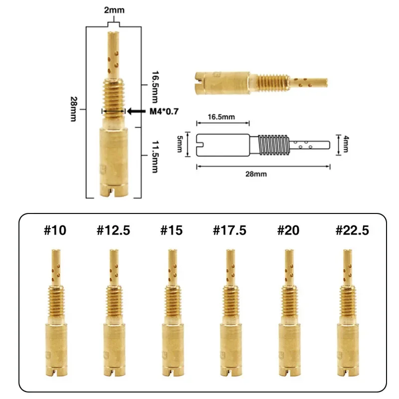 

Карбюратор Pilot Jets Slow Jet m4.0x0.7мм для карбюратор Mikuni HS40 VM28 /486 RS34-RS40 HSR42/45/48 TM33 TM36 TM40 TM42-6
