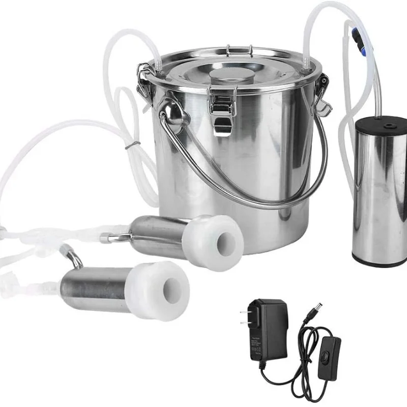 

Электрическая Доильная машина Kit5L, портативный бытовой прибор с двойной головкой и вакуумным импульсным насосом для овец, коз, коров