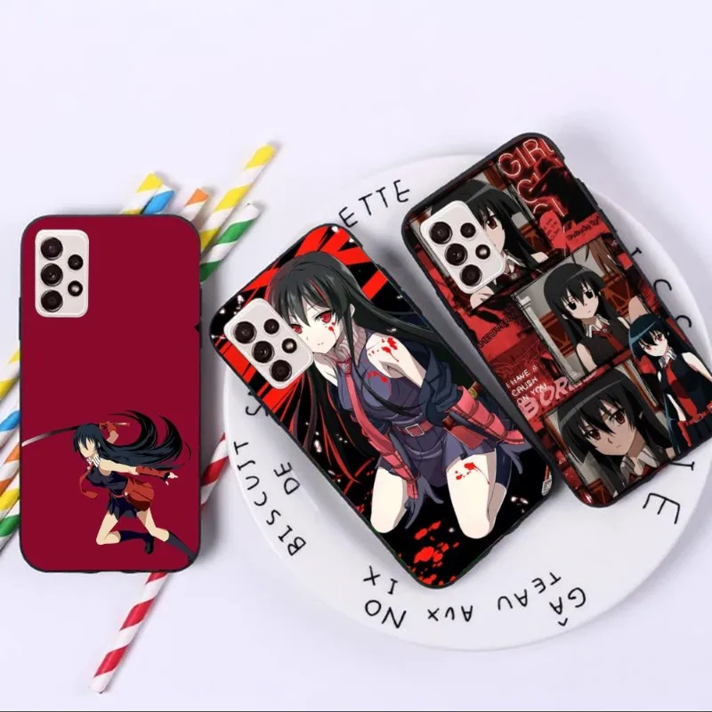 Cute Akame Ga Kill Phone Case For Samsung A91 A81 A73 A72 A71 A30S A20 A12 A13 A52 A53 4G 5G Soft Black Phone Cover