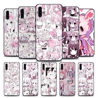 cute anime nifty pink girl phone case for samsung a10 e s a20 a30 a30s a40 a50 a60 a70 a80 a90 5g a7 a8 2018 soft silicone