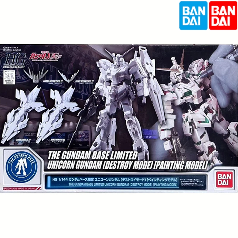

Bandai Gundam 61056 HG 1/144 Единорог режим разрушения краска сессия ограниченная оригинальная модель головоломки игрушки Коллекционные сувениры