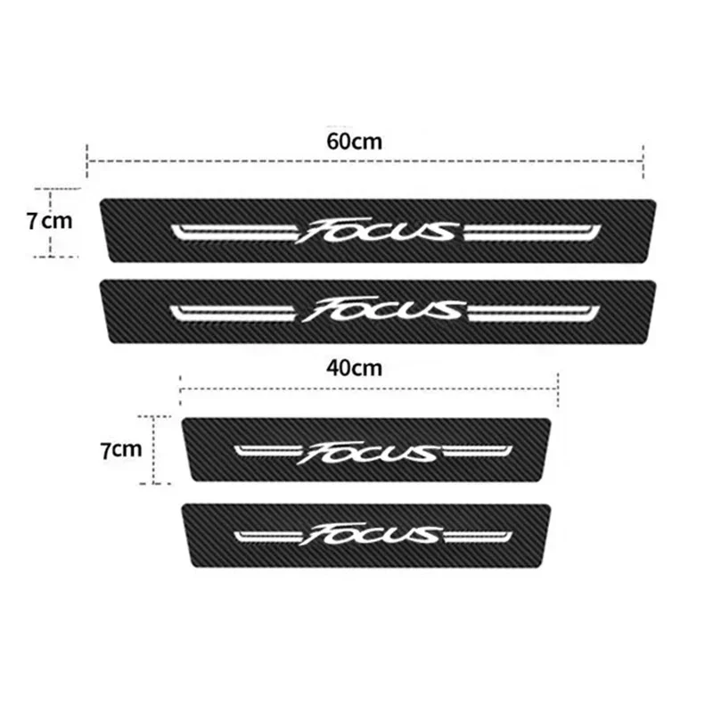

Углеродное волокно багажник автомобиля, задний бампер, защитная наклейка для Ford Focus, эмблемы, защитная пластина на порог передней двери, порог, анти-ударная накладка