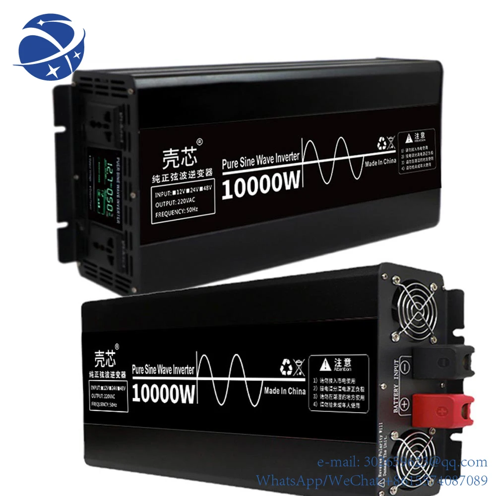 

Big Power 10000W Inverter 12V 220V Pure Sine Wave 50/60Hz Frequency Converter for Home AC Voltage Uninterruptible Power Supply