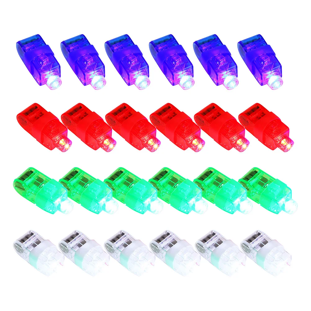 

24 Pcs Glowing Finger Lamp Finger Lights Kids Finger Light Toys Aldult LED Thumb Light Plastic Light Finger Rings Child