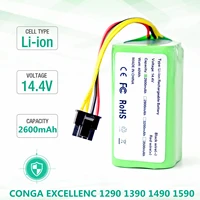 18650 14 4v 2600nah li ion battery for cecotec conga 1290 1390 1490 1590 vacuum cleaner genio deluxe 370 gutrend echo 520