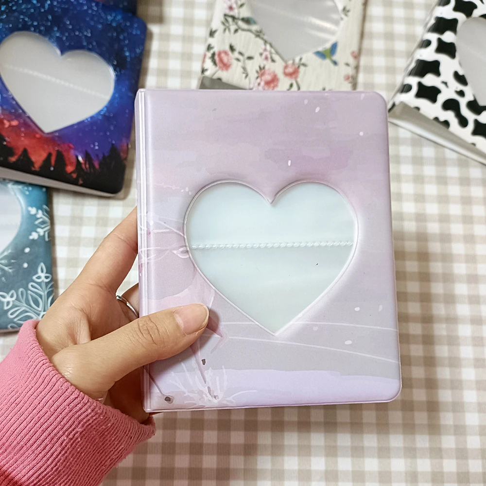 

Photo Album Romantic Starry Sky Cows Flowers PP Photocard Holder 3 inch 64 Pocket Polaroid Instant Picture Card Storage Case