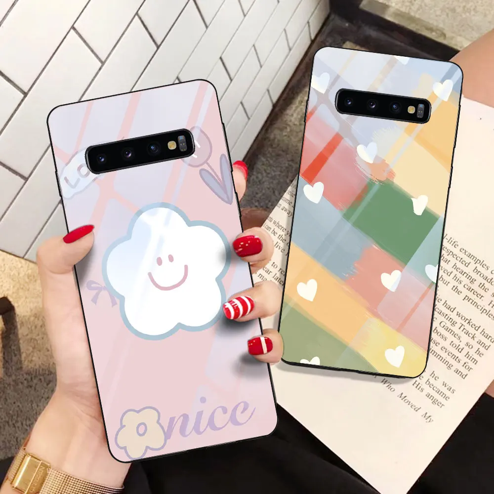 

Love Heart Protection Shell for Samsung Galaxy S22 Ultra S10 Plus S20 S21 FE Note 20 10 Lite S9 9 8 S8 S10e Glass Phone Case