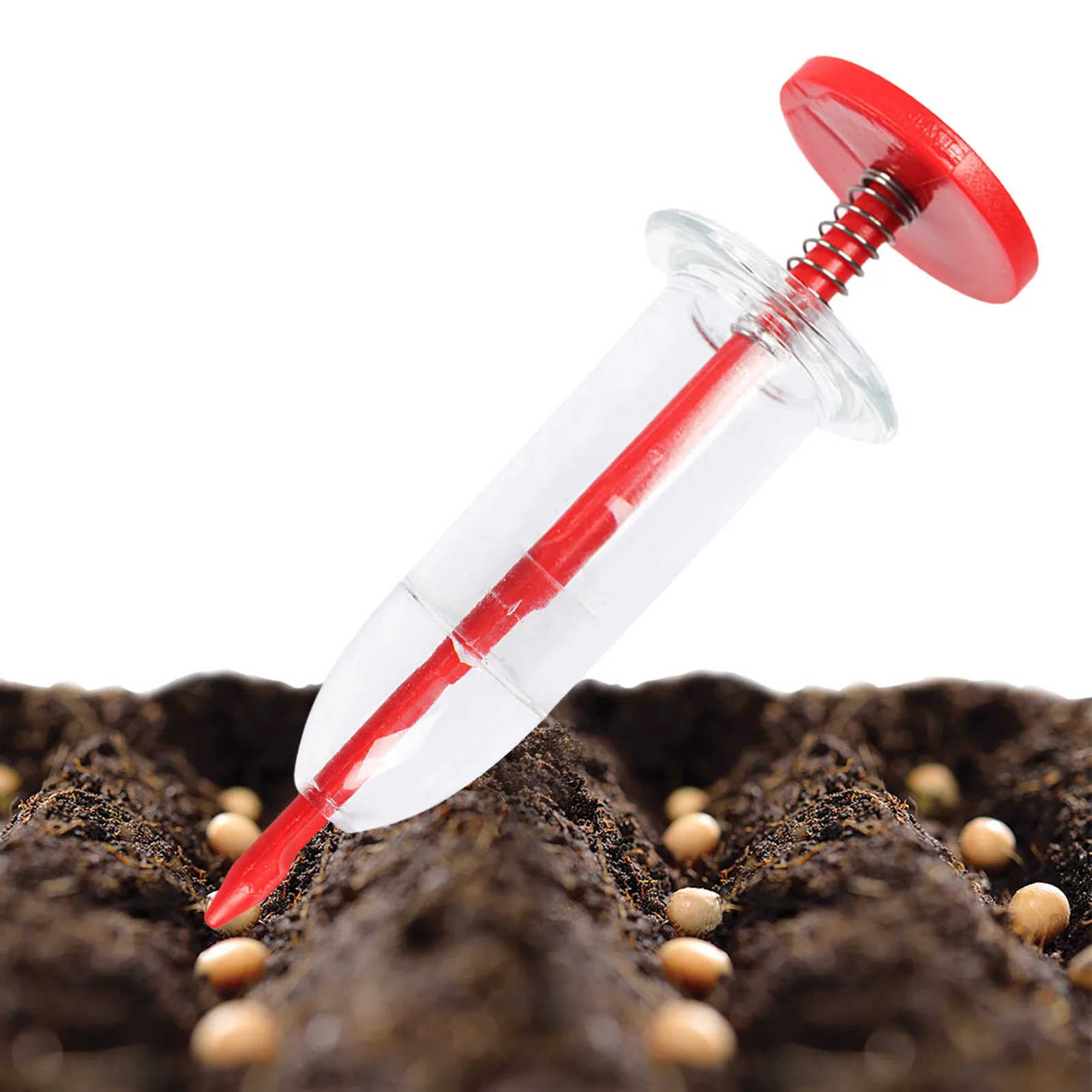 Мини-сеялка для семян, регулируемая ручная сеялка, шприц для цветов, травы, садовый сеяльник, Диспенсер, инструменты для садоводства Мини-сеялка для семян, регулируемая ручная сеялка, шприц для цветов, травы, садовый сеяльник, Диспенсер, инструменты для садоводства