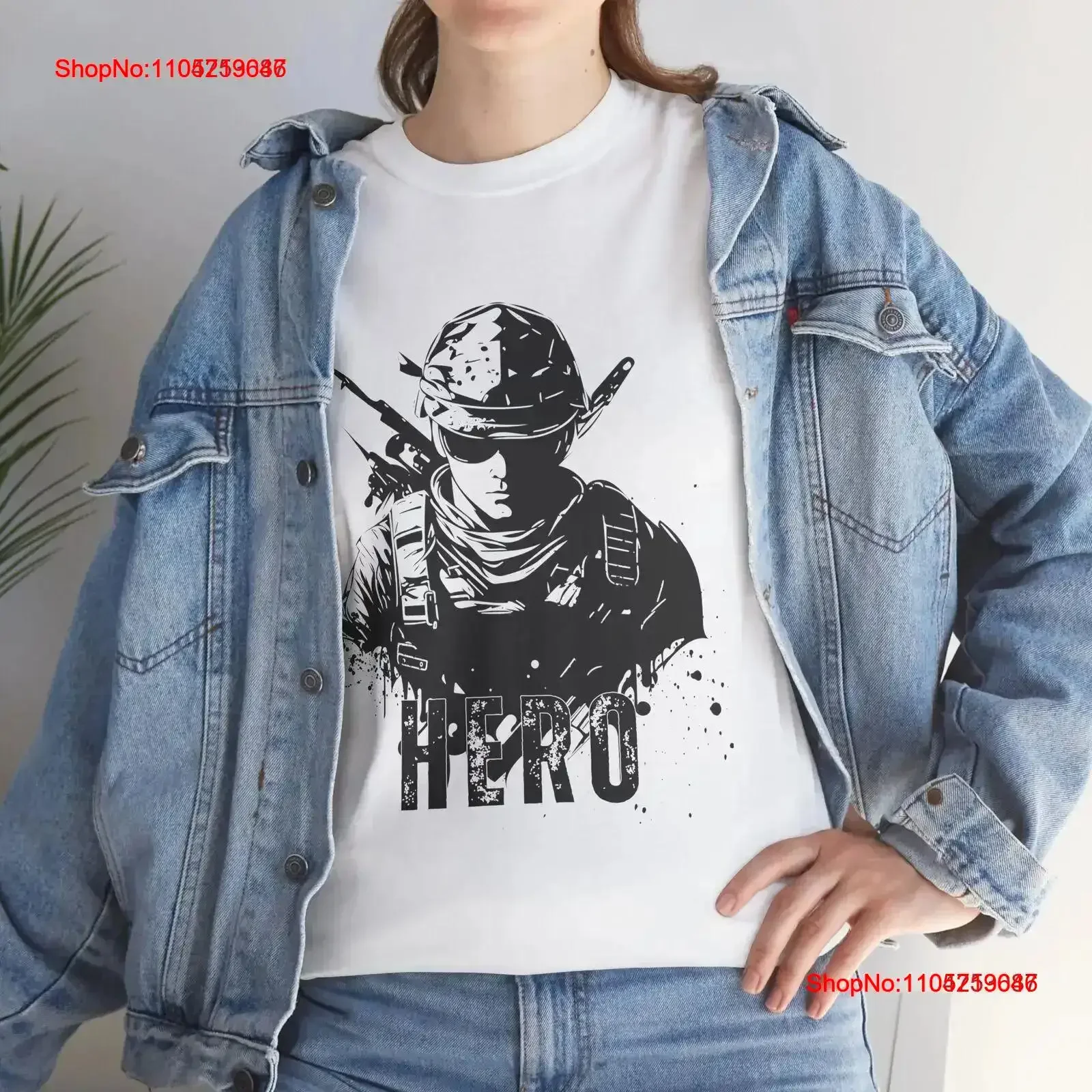 Фото Футболка HERO Military Soldier 2A для повседневного винтажного стираного модного мягкого удобного домашнего топа, повседневная одежда, винтажная стираная футболка №1