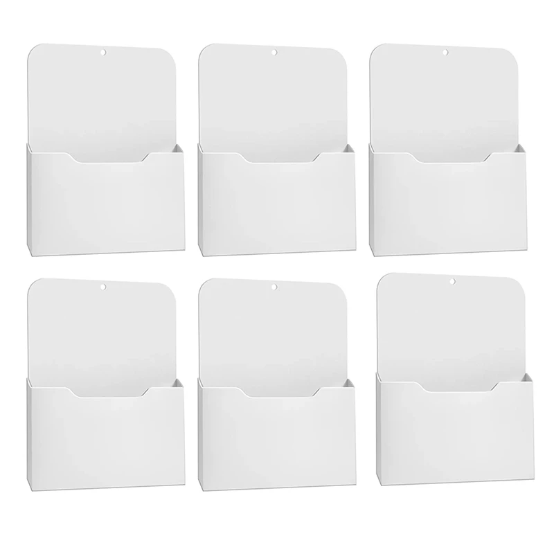 

6 Piece Magnetic File Holder Letter Size Magnetic Paper Holder Mail Magnetic Fridge Organizer For Locker Office