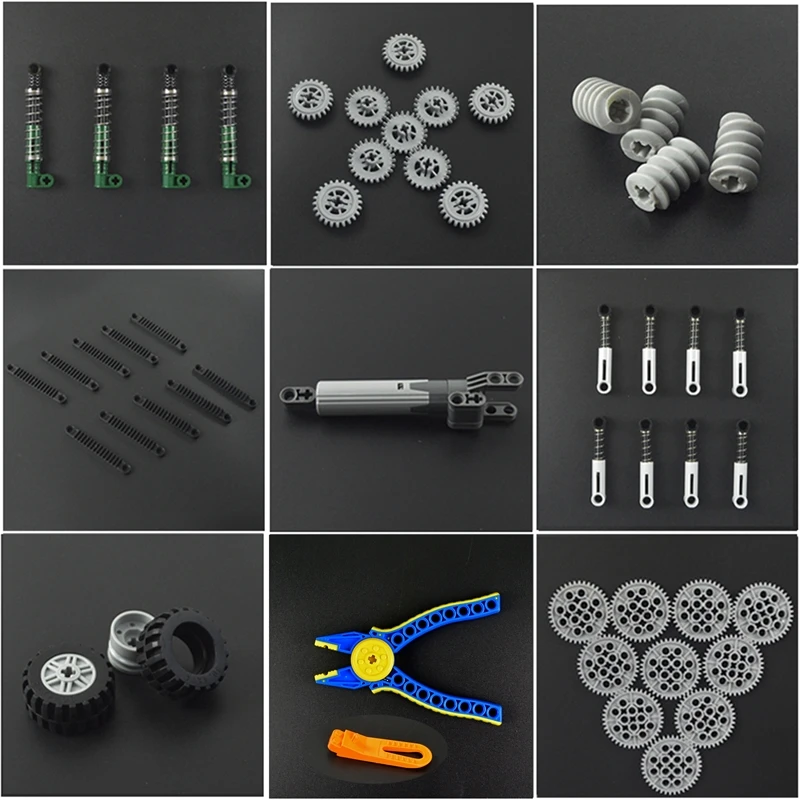 

Self-Locking Technical Accessories Building Blocks MOC Soft Hard Spring High-Tech Part Educational Bricks 61927 61903 3649 4282