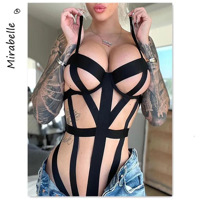 

MIRABELLE боди Женский Бандаж крест Экзотические костюмы вырезанные чувственное белье женское черное сексуальное нижнее белье шлюха порно для ...
