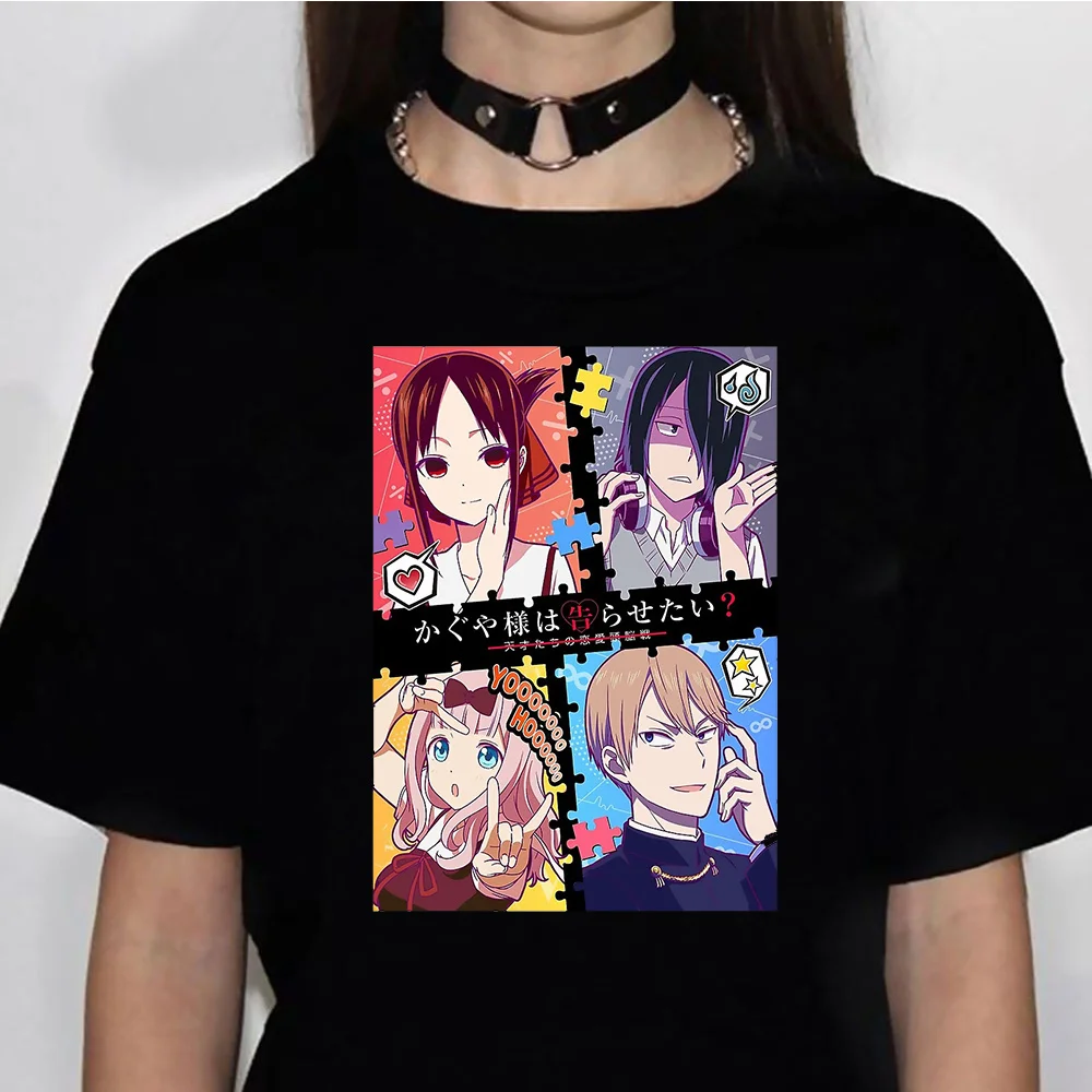 

Kaguya Sama Love Is War Miyuki Shinomiya Fujiwara Tee women funny Y2K t-shirts girl manga comic 2000s clothing