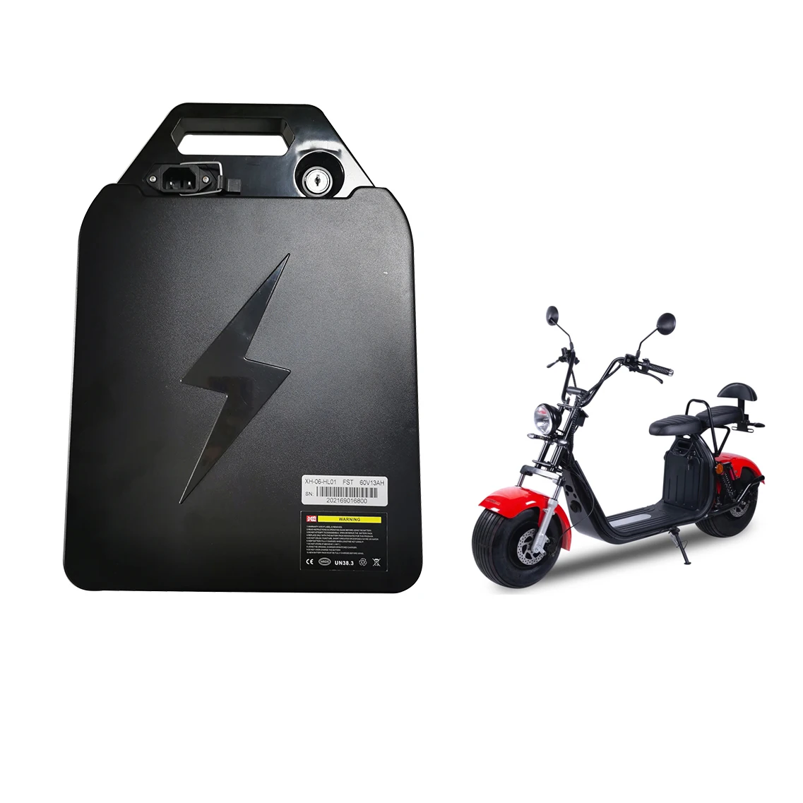

plastic black lithium battery 60v 20ah for citycoco scooter citycoco battery packs 60volt 13Ah