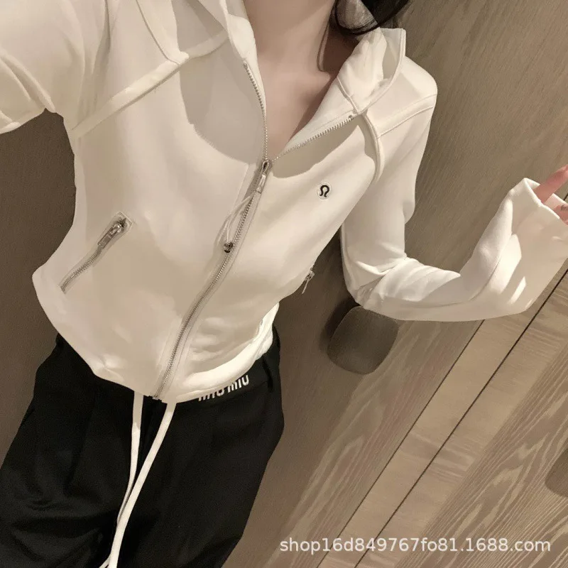 копия 1:1 24 Ранняя осень Новый нишевый дизайн короткая куртка на молнии с