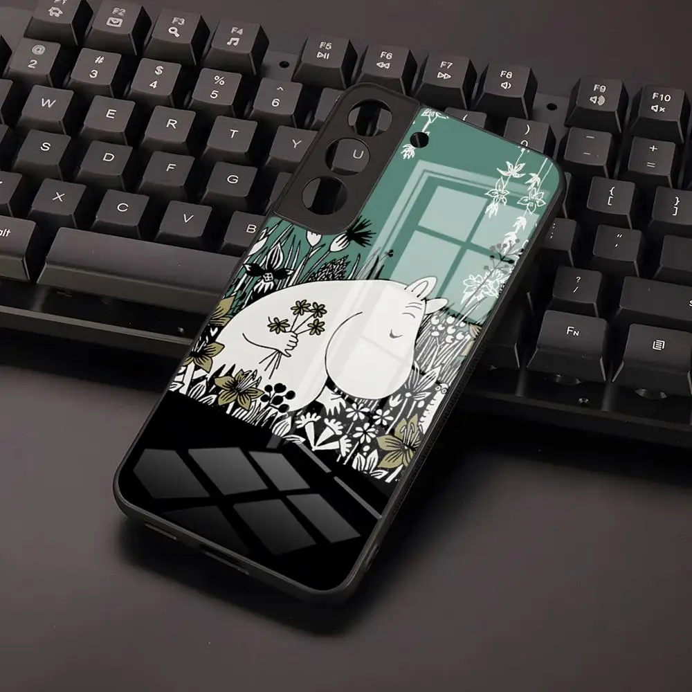 Anime M-Moomin-Hippo Phone Case For Samsung S24 S23 S21 S20 A34 A54 A53 M54 Note 20 Ultra Plus 2024 Glass Cover