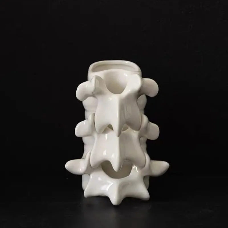 Фото Creative Ceramic Spine Coffee Cup Water Cup Bone Vase Pen Holder Subtle Flaws Nordic Style Gift Personalized Decoration Ornament №1