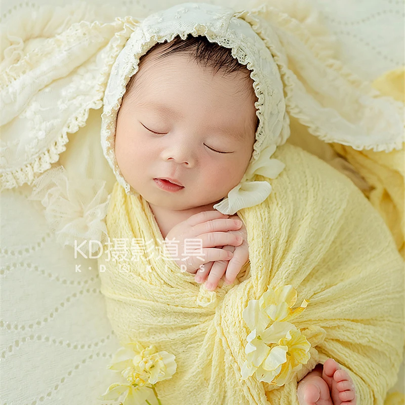 Newborn Baby Photography Props Florals Knit Blanket Hat Posing Pillow Headband Fotografia Photoshoot Studio Shooting Photo Props