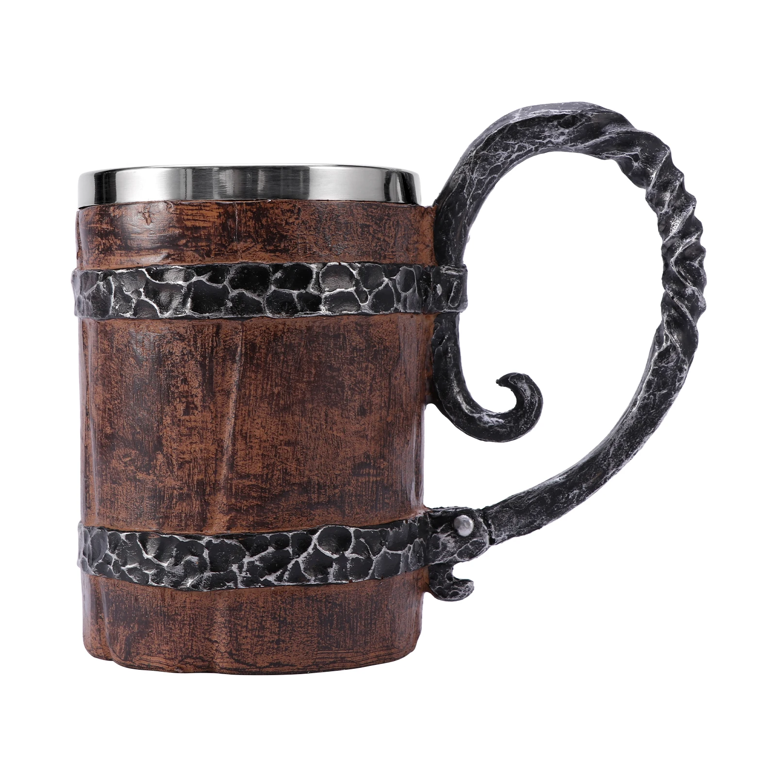 

Кухонные принадлежности, пивная кружка большой емкости, посуда для напитков с двойными стенками в форме ведра, винтажная декоративная для р...