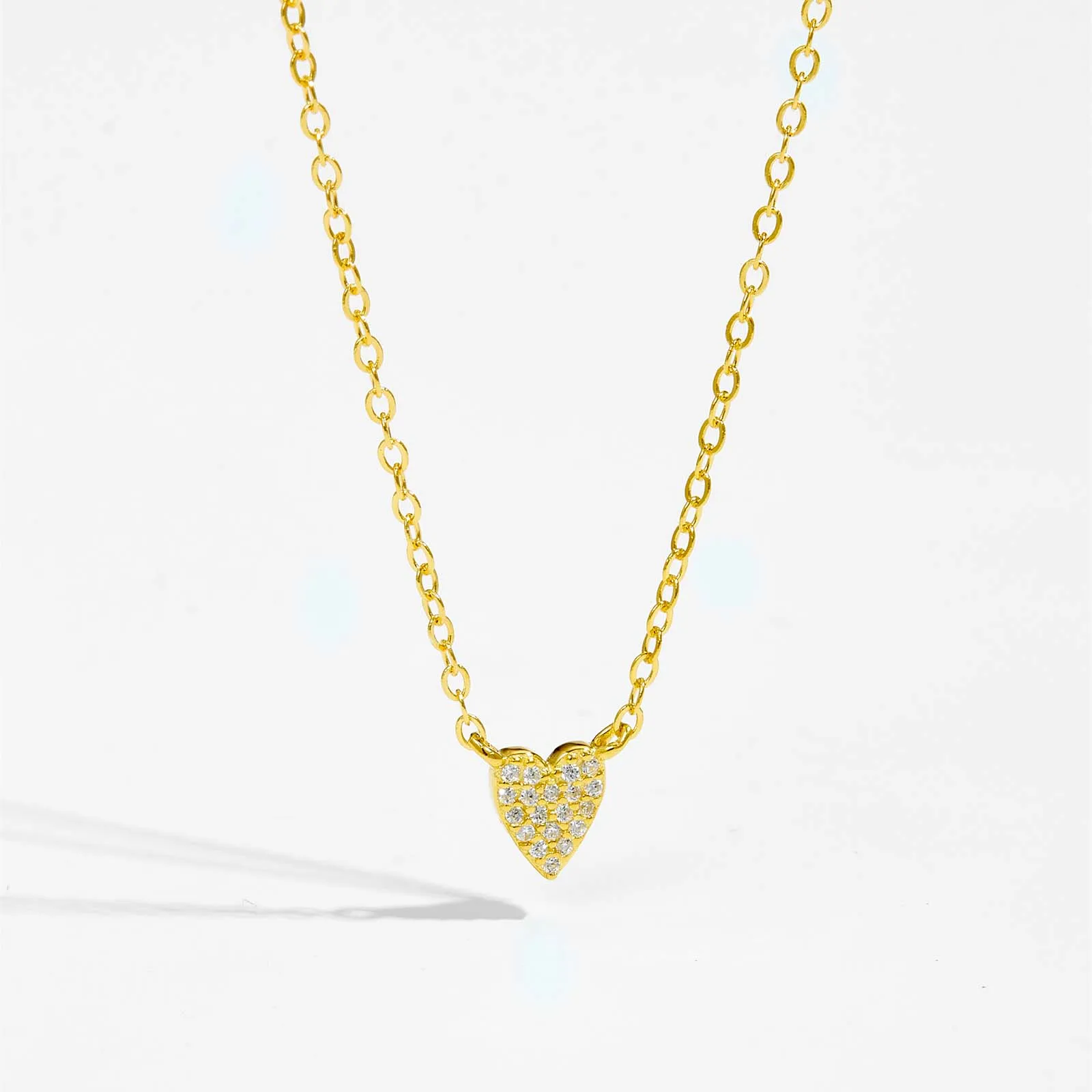 ANDYWEN серебро 925 пробы циркон кулон в форме сердца ожерелье длинная цепочка виде