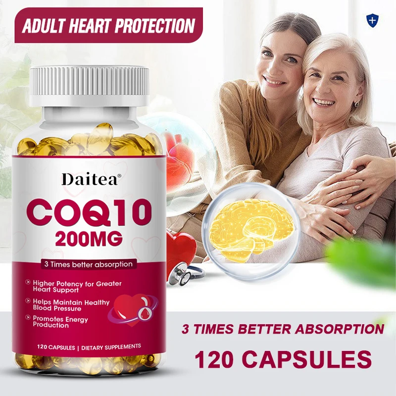 

CoQ-10 Antioxidant, Maintains Healthy Blood Pressure,Supports Heart Health, Increases Energy and Stamina, Promotes Healthy Gums