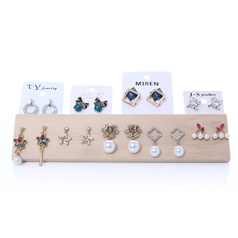 Fashion Wood Jewelry Display Necklace Charms Jewelry Display Tray Pendant Earrings Card Style Pendant Display Card