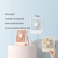 usb rechargeable desk fan portable 180%c2%b0 foldable cooling fan with strong wind 4 speeds ultra quiet for home office