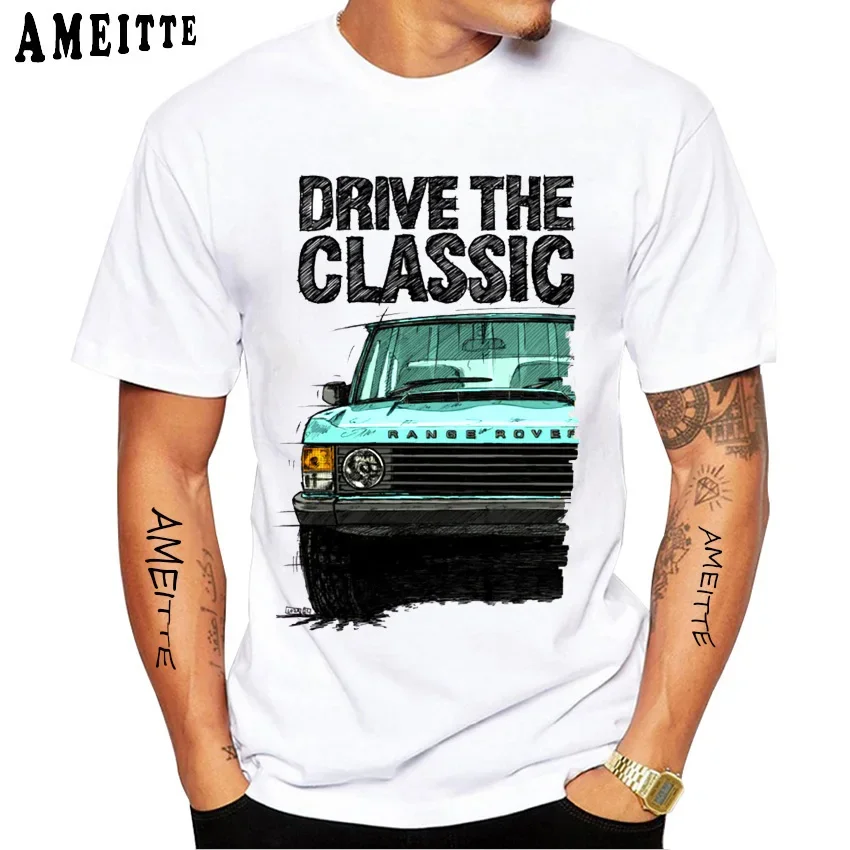 Новая летняя мужская футболка с коротким рукавом для вождения Классическая