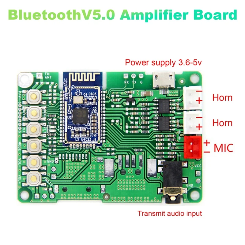 

Плата усилителя Bluetooth, стереопередатчик BK3266, модуль приемника и передатчика, встроенный при переключателе