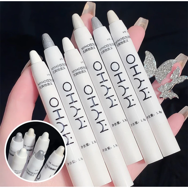 Тени для век Карандаш лежачий Шелкопряд белый хайлайтер перламутровый Блестящий