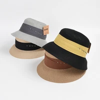 new wide brim summer hat for women flat top rhinestones straw hat sun hat beach hat sun protection jazz hat kentucky derby hat