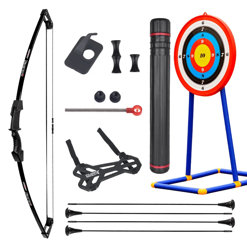 

Outdoor Sports Practice 18-Pound Recurve Bow And Arrow Suit Youth Adult Practice Archery Straight Bow Longbow Suit Shooting
