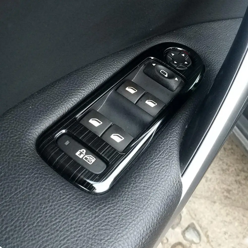 

Car Door Window Armrest Cover Switch Button Panel Trim Glass Lifter Switch Decoration Strip Compatible For C5 508 dropshipping