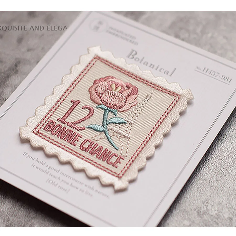 Цельный штамп с растением и цветком наклейка вышивкой гладильная ткань палочка